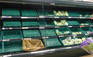 food shortage shelves