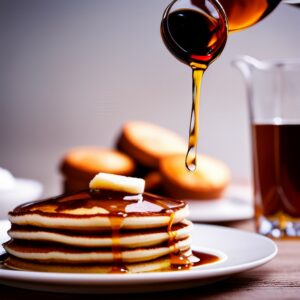 maple syrup and pancakes