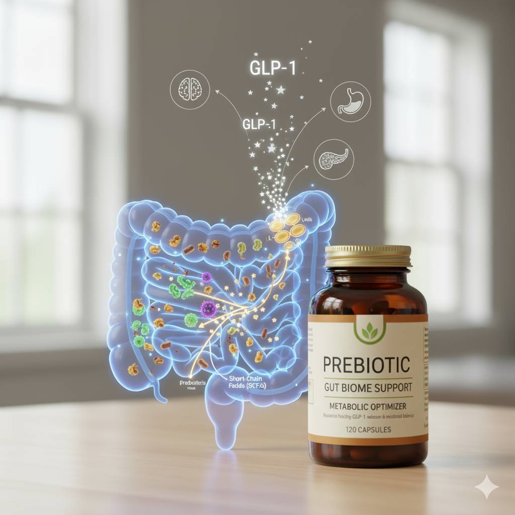 Can prebiotics help probiotics in the gut produce SCFA which in turn supports the bodies production of GLP-1?