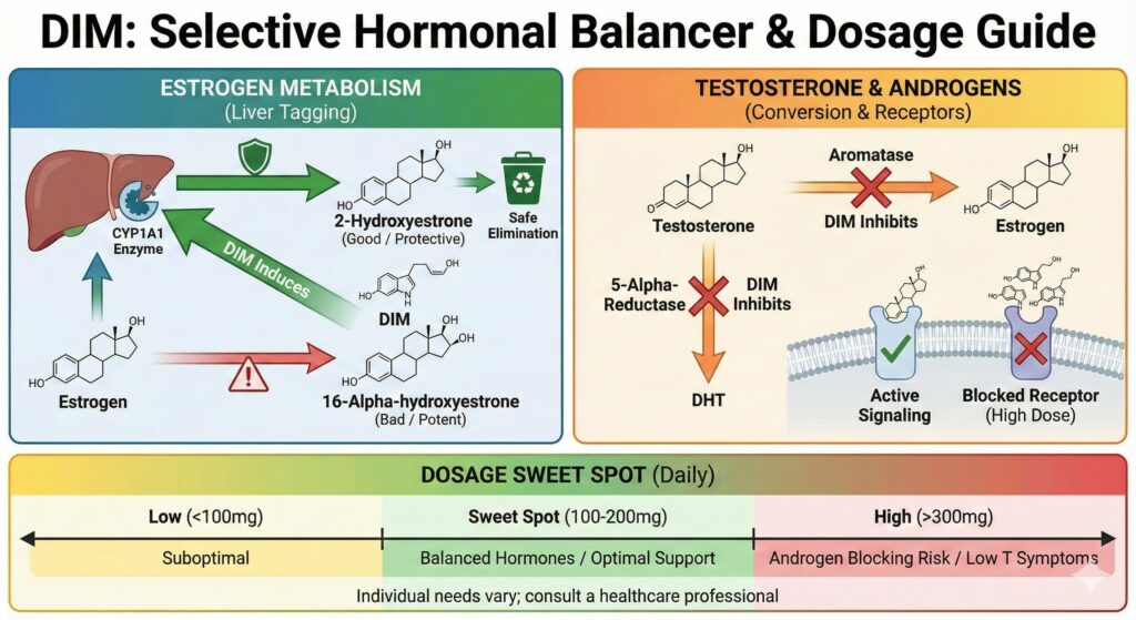 DIM can reduce estrogen chart