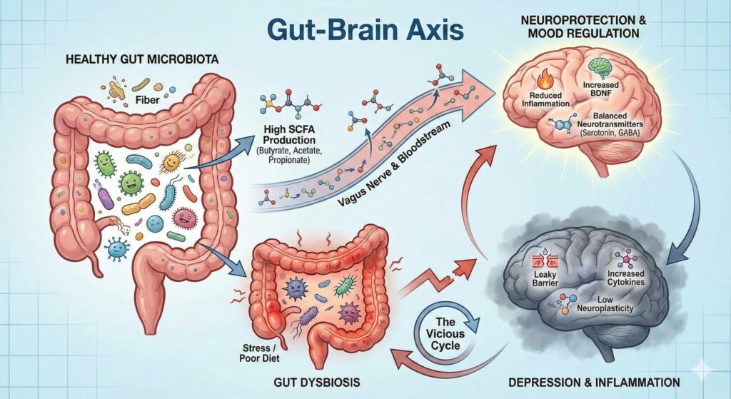 The Connection between the Gut-Brain Axis and Depression