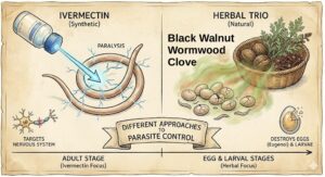 Ivermectin vs herbs to remove parasites