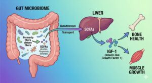The affects of SCFAs on IGF-1 to grow stronger bones, Muscles, and more