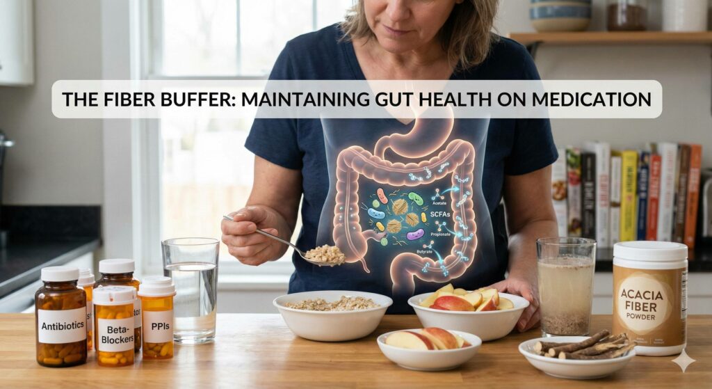 Medications may cause gut dysbiosis, fiber is the answer!