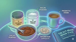 inulin, acacia fiber, and cacao powder the perfect gut support to help reduce neuro inflammation.