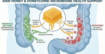 Support a healthy microbiome with honey from the comb!