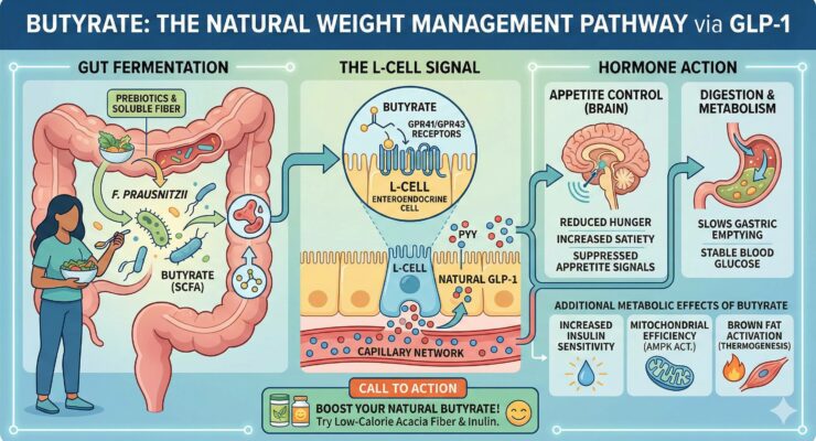Taking Fiber can increase the metabolic thermostat and help your body produce natural GLP-1
