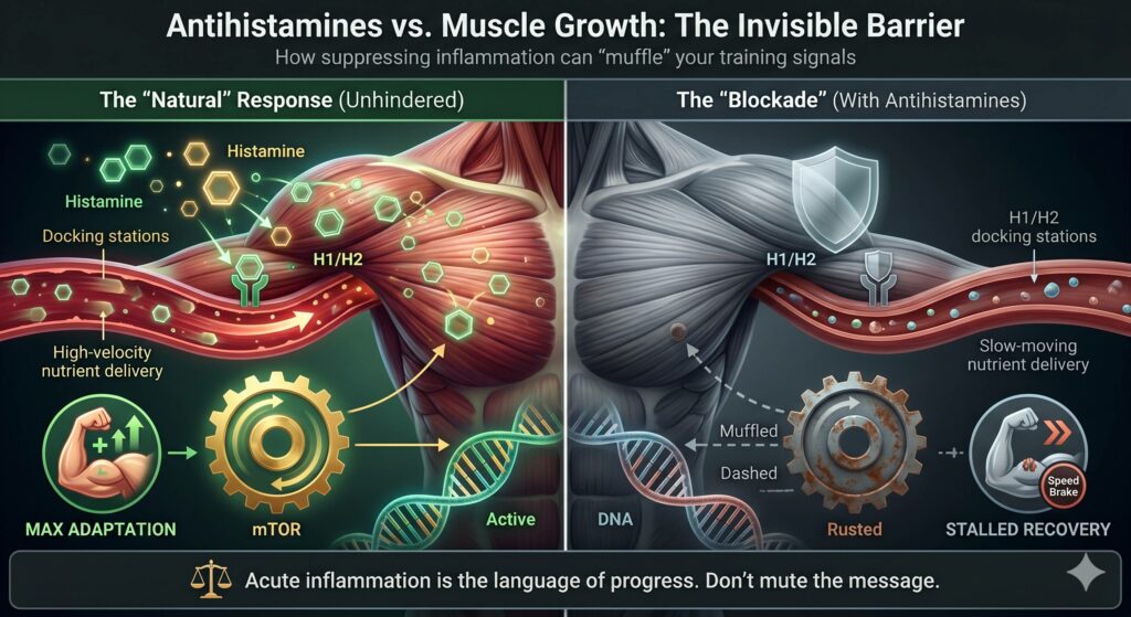 the effects of anti-histamines on muscle growth!
