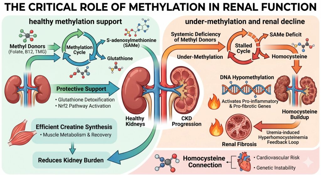 how kidney function and methylation are connected.