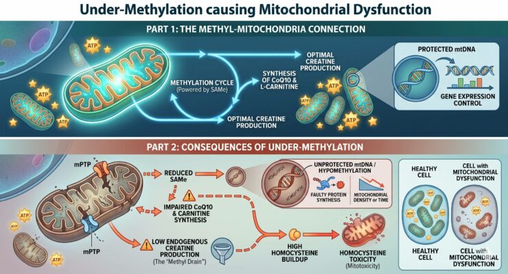 Under Methylation and Mitochondrial dysfunction are linked!