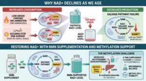 Why does NAD+ decline with age?