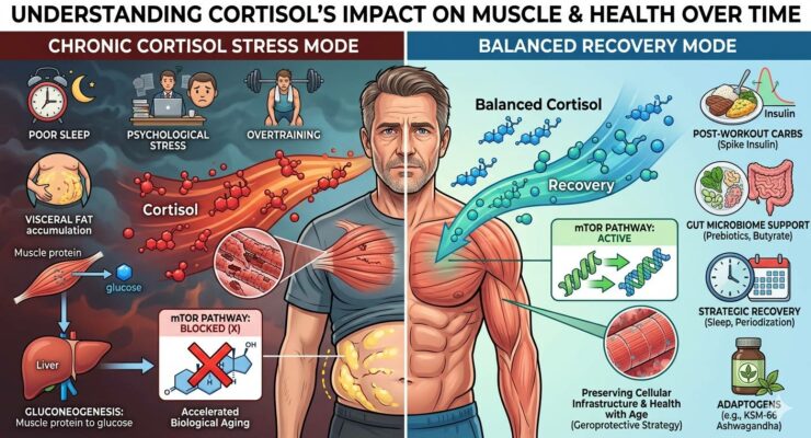 Cortisol can slow muscle gains and cause other health issues.