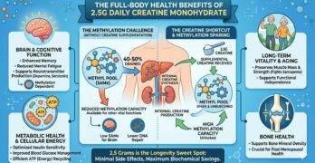 Small doses of creatine have a profound effect on the body from head to toe!