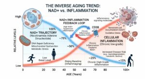 NAD+ levels as we age