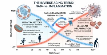 NAD+ levels as we age