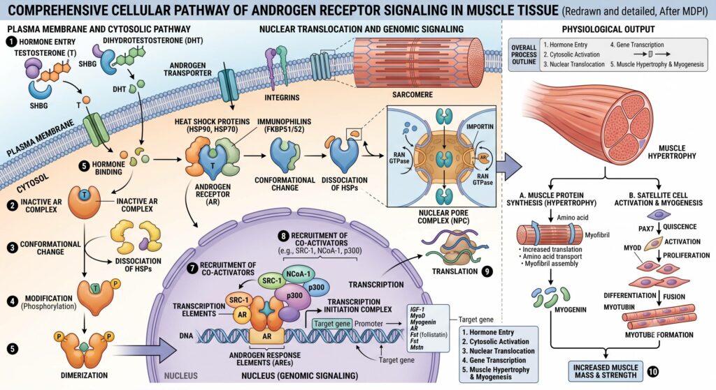 Cellular Androgen Receptor Signaling diagram