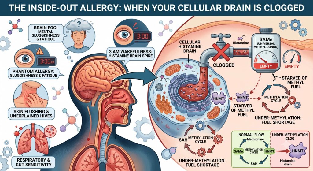The Inside-out how histamine is processed by the body inside a cell and outside the cell in the body.