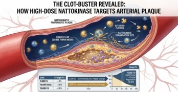 Nattokinase can help clear plaque in 10,000FU units daily up to 36% reduction.