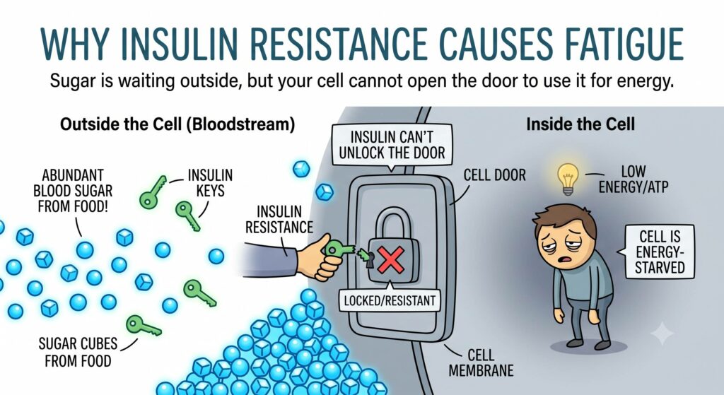 Insulin resistance can cause Fatigue!