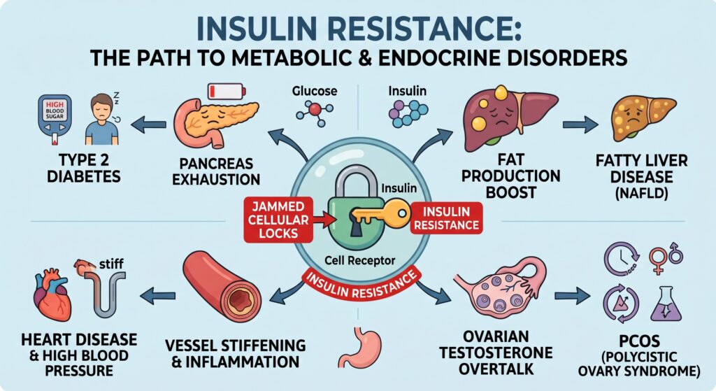 Insulin Resistance Caused Metabolic and Endocrine Disorders!