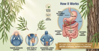 White willow bark can help ease discomfort.